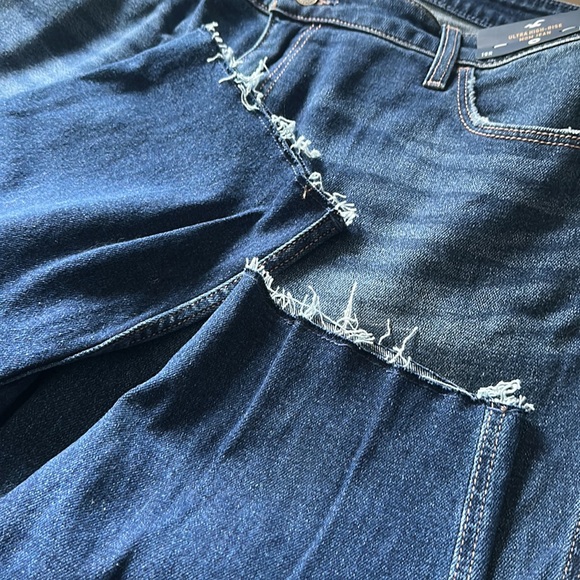 Hollister Ultra high rise Mom Jean vintage stretch 19R W34, L27 dark wash NWT - Picture 6 of 12